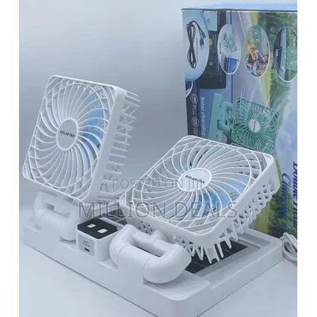 Double Head Charging Fan